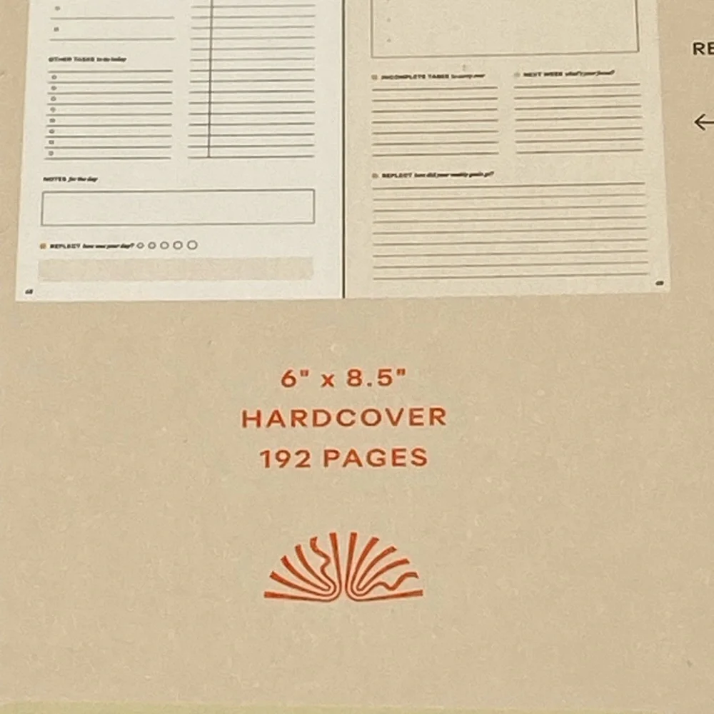 NWT Papier Wonder Productivity Planner Hardcover 192 pages Size 6”x8.5”